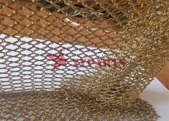 de Binnenhuisarchitectuur van het Aluminiumring mesh curtain as drapery for van ø1.2mm X12mm