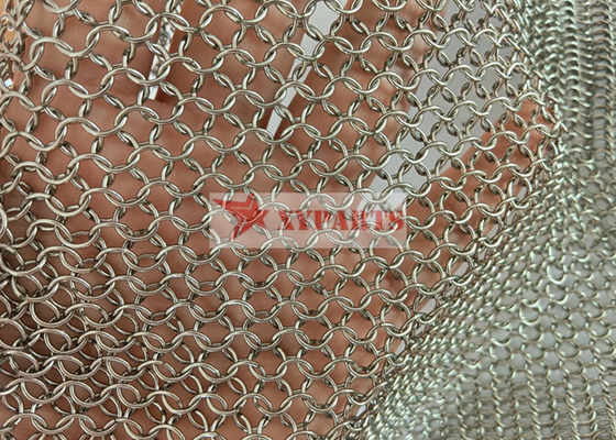 0.8mm Draad 7mm Ring Stainless Steel Chainmail Welded Ring Mesh For Decoration