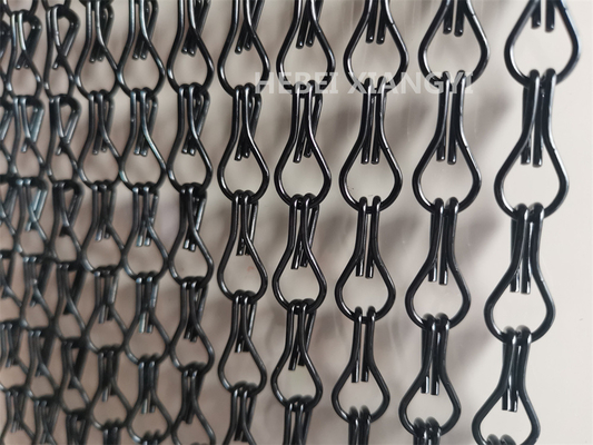 Zwart van de de Kettingsverbinding van het Kleurenaluminium van het het Netwerkmetaal de muurart.
