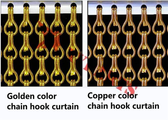 Het kleurrijke Dubbele Gordijn van de de Kettingsverbinding van het Hakenaluminium met Aangepaste Afmeting