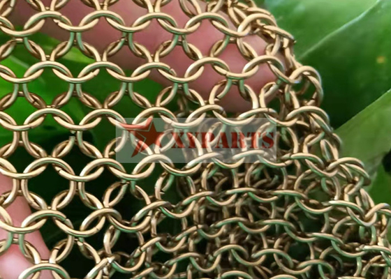 1.0x8MM Ring Brass Material Chainmail Metal Ring Curtain Used In Sound Stadium
