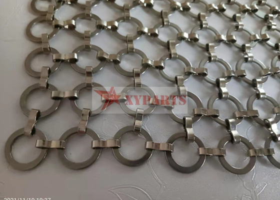 Roestvrij staals Type Vlakke Draad 3.0mm Ring Metal Mesh Curtain voor Binnenlandse Verdeling