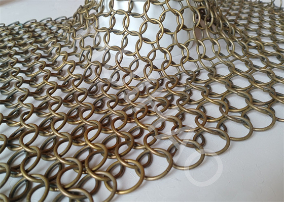 Ontwerp en Vervaardigingsroestvrij staal Ring Metal Mesh Curtain 1.2x10mm