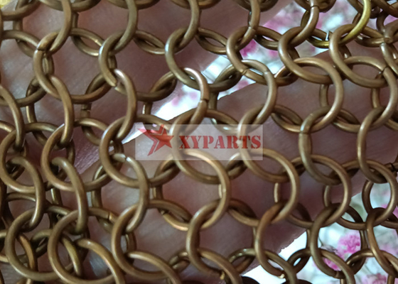Messing/Koperhand - geweven Ring Mesh Drapes For Wall Decoration en Gordijn