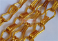 Gouden kleur artikel ketting link metalen gaas gordijn 2.0 mm voor kamer en ruimte Divider