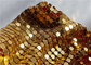 Gouden die het Lovertjestof 4x4mm van het Kleurenmetaal als Zaal Verdelergordijnen wordt gebruikt