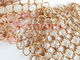 20MM Decoratief Metaal Ring Mesh Curtain PVD Rose Gold Color