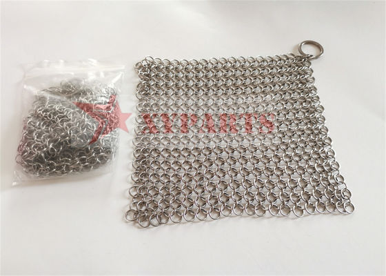 SUS316 het Gietijzer Pan Scrubber Food Grade van ringenchainmail