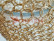 Het Gordijn van roestvrij staalrose gold metal ring mesh voor Ruimteverdeler