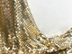 De zachte Flexibele 3mm Stof van Mesh Gold Aluminum Haute Garments van het Metaallovertje