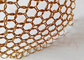 Gouden Kleuren Architecturaal Metaal Mesh Curtain 1.5x15mm Roestvrij staal